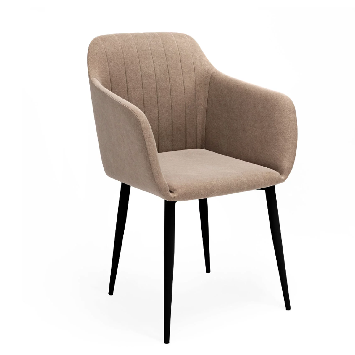 Стул "Диор" Woodmann (черный корпус/темно-бежевый ULTRA Cocoa (велюр))